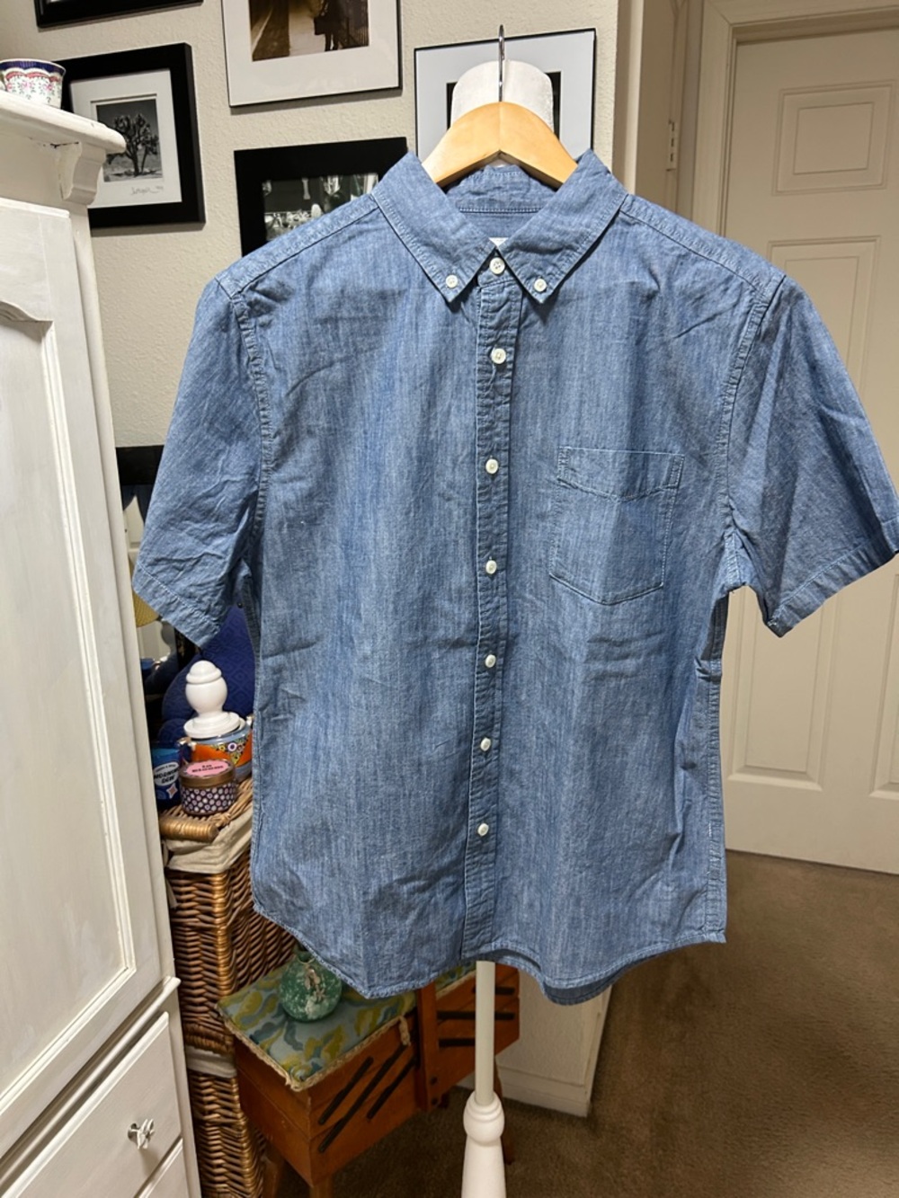 Goodfellow & Co Light Blue Short-Sleeve Button-Down Shirt